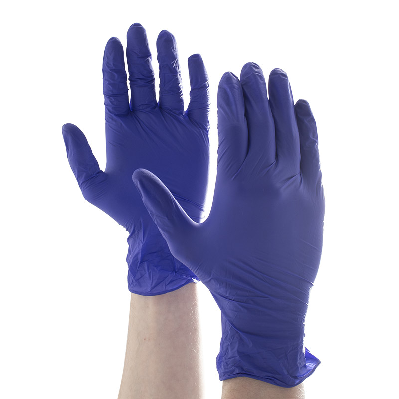 Supermax Lot de 9377 A7 Aurelia Sonic 200 gants en nitrile lot de 200 Medium Bleu sans poudre 